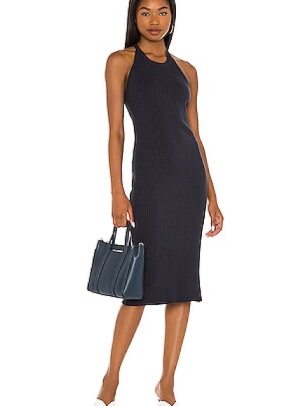 Line & Dot Lori Asymmetrical Ribbed Midi
